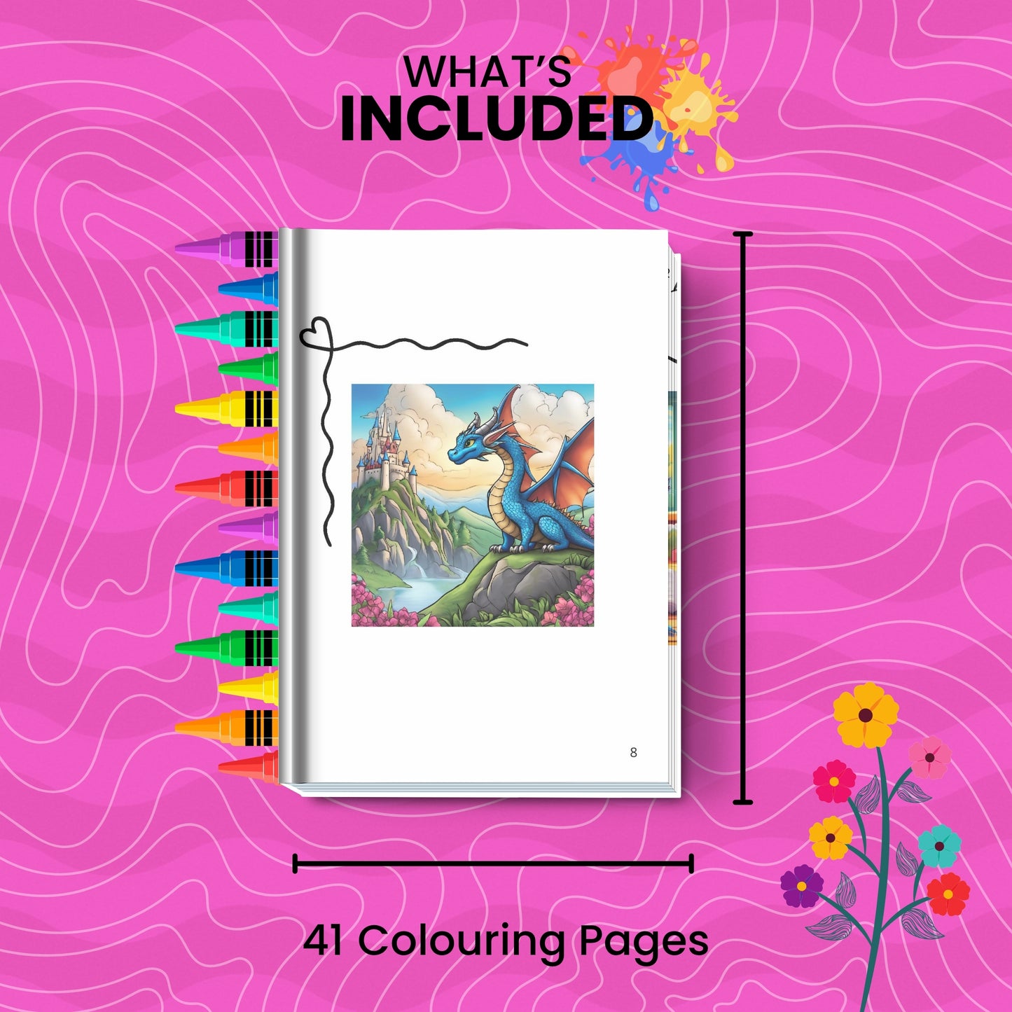 THE WORLD OF LITTLE BIG DRAGONS: libro digitale da colorare per bambini in PDF