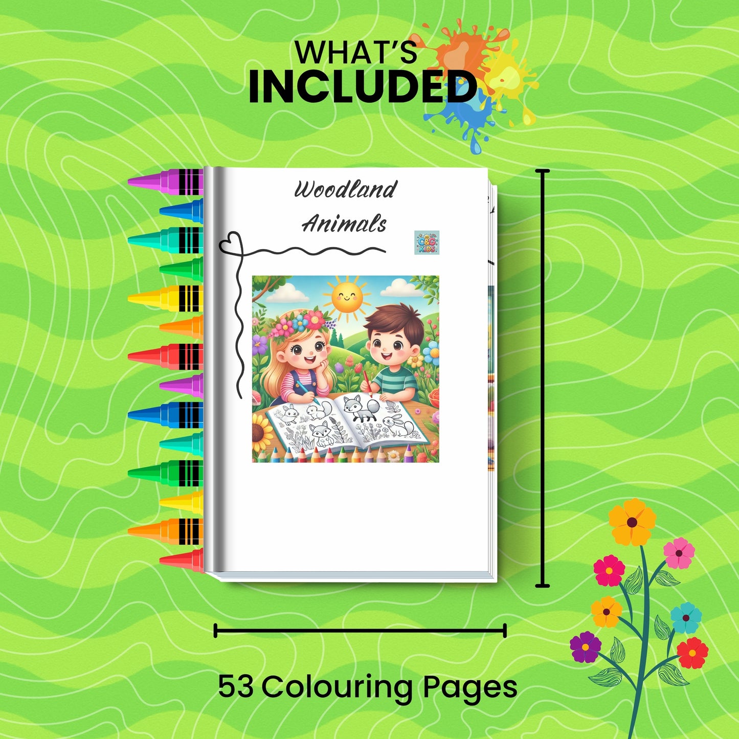WOODLAND ANIMALS: libro digitale da colorare per bambini in PDF