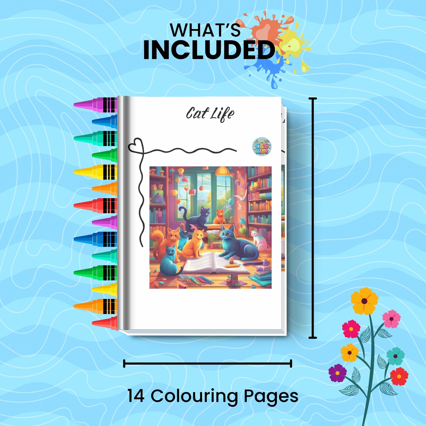 CATS LIFE: libro digitale da colorare per bambini in PDF