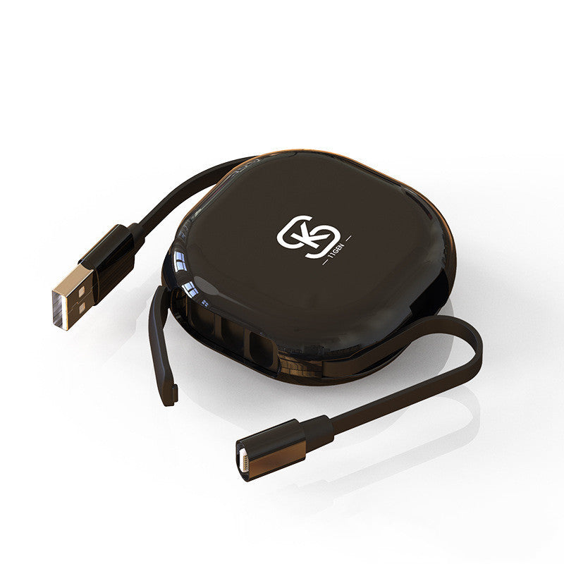 The Three-In-One Magnetic Telescopic Data Cable Is Suitable For Huawei Xiaomi Fast Charging, Flashing Magnetizing, And So On Charger Cable