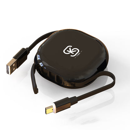 The Three-In-One Magnetic Telescopic Data Cable Is Suitable For Huawei Xiaomi Fast Charging, Flashing Magnetizing, And So On Charger Cable