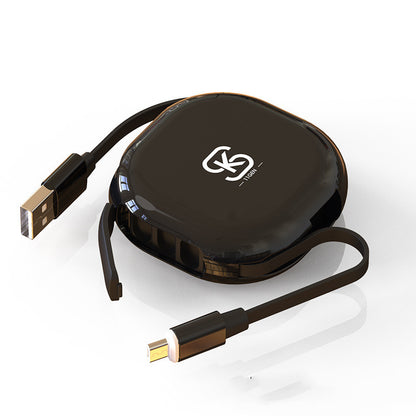 The Three-In-One Magnetic Telescopic Data Cable Is Suitable For Huawei Xiaomi Fast Charging, Flashing Magnetizing, And So On Charger Cable