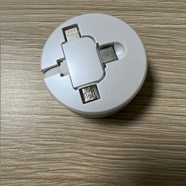 Data Cable Three-in-one Super Fast Charge 5A Telescopic Charging Cable One-to-three Portable Charger