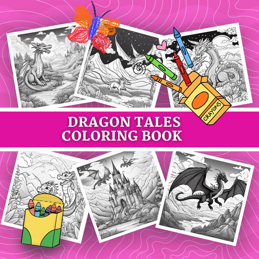 THE WORLD OF LITTLE BIG DRAGONS: libro digitale da colorare per bambini in PDF