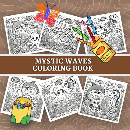 THE MAGIC SEA: libro digitale da colorare per bambini in PDF
