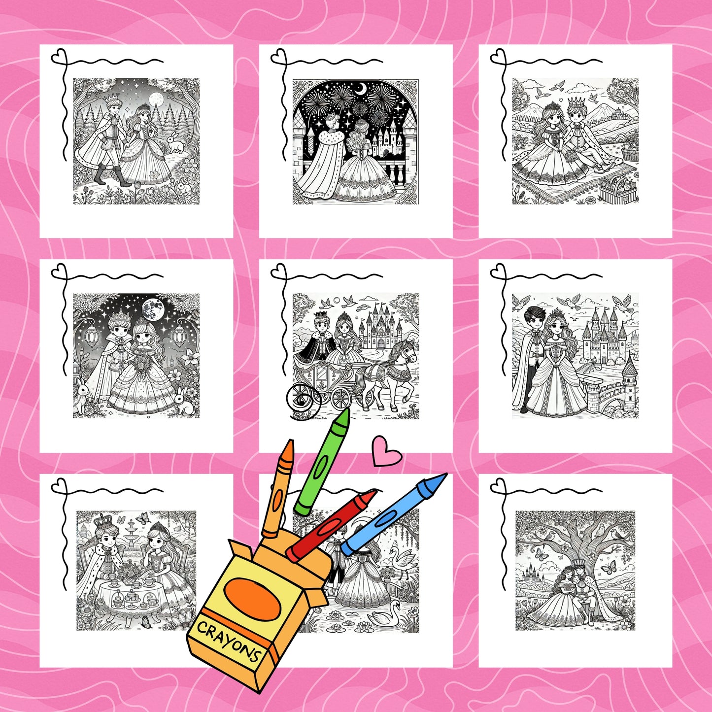 THE ENCHANTED KINGDOM: libro digitale da colorare per bambini in PDF