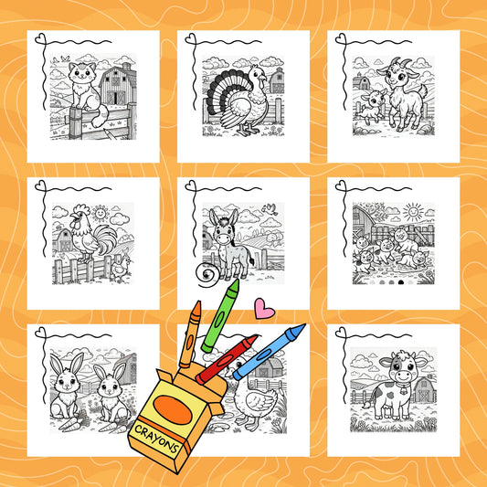 L'ALLEGRA FATTORIA: libro digitale da colorare per bambini in PDF