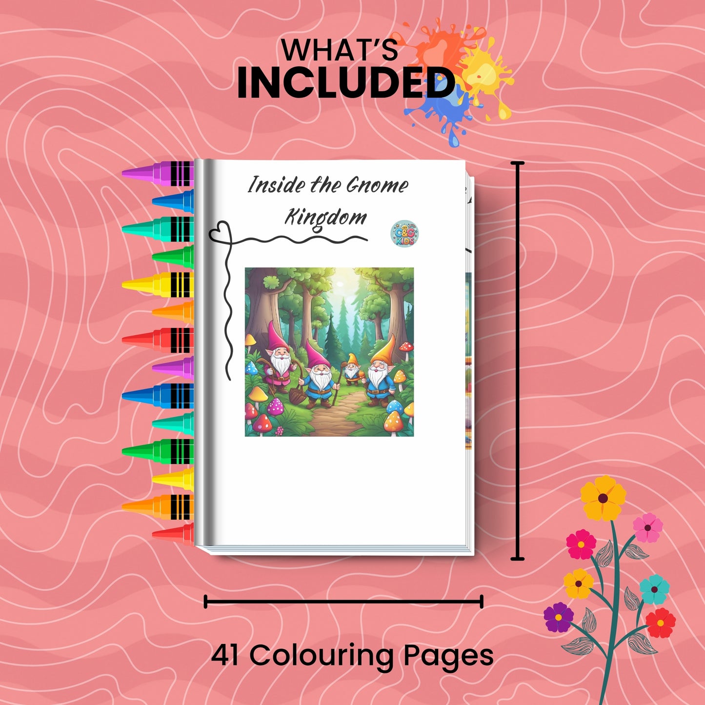 INSIDE THE GNOME KINGDOM: libro digitale da colorare per bambini in PDF