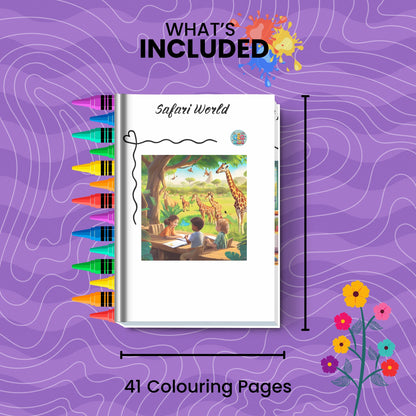 SAFARI WORLD: libro digitale da colorare per bambini in PDF