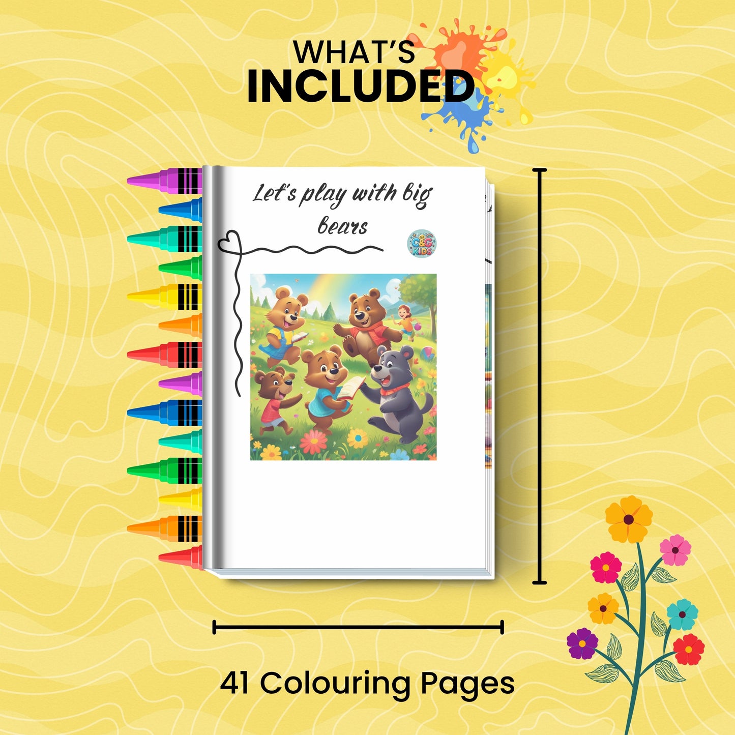 LET'S PLAY WITH BIG BEARS: libro digitale da colorare per bambini in PDF