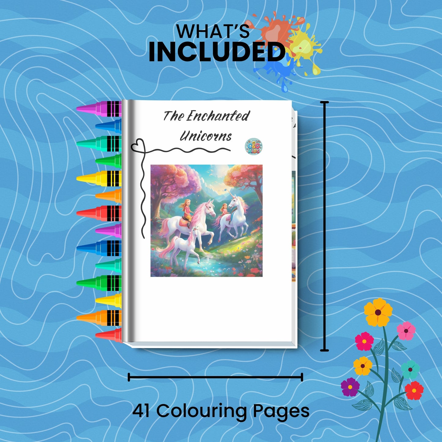 THE ENCHANTED UNICORNS: libro digitale da colorare per bambini in PDF