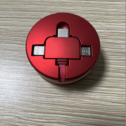 Data Cable Three-in-one Super Fast Charge 5A Telescopic Charging Cable One-to-three Portable Charger