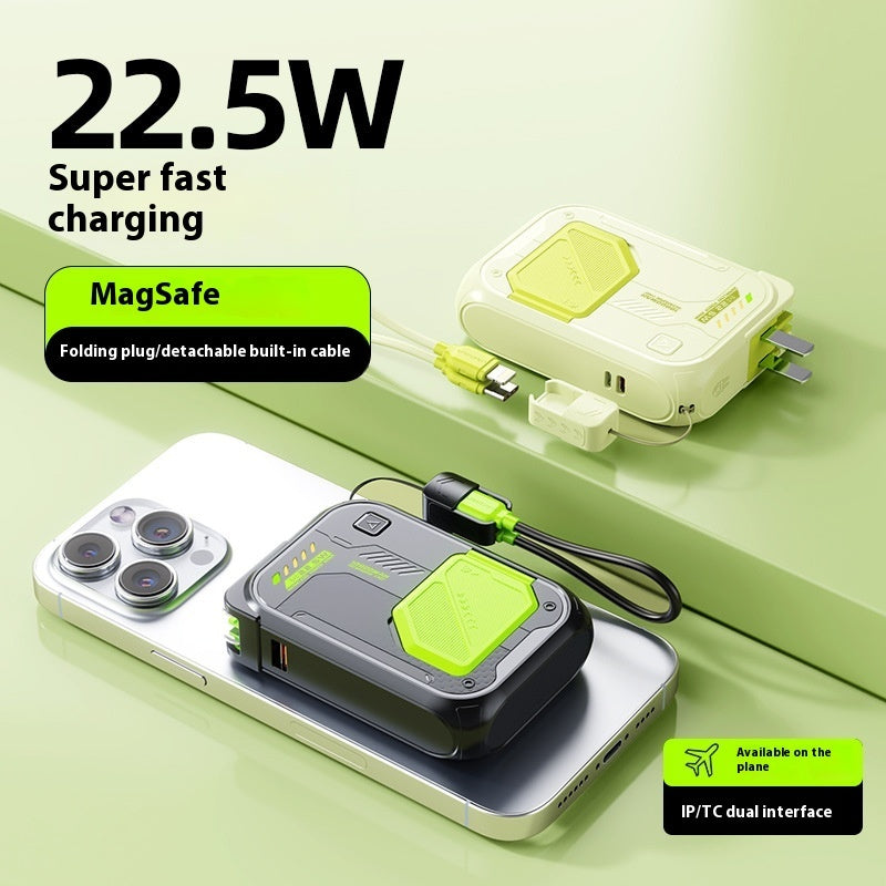 Five-in-one Power Bank Magnetic Wireless Charger With Cable