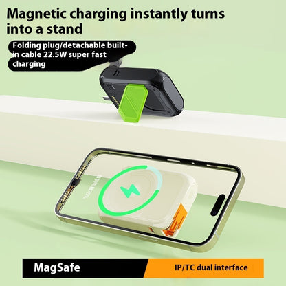 Five-in-one Power Bank Magnetic Wireless Charger With Cable